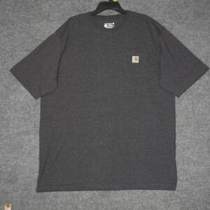 Carhartt K87 Pocket T Shirt Mens XL Tall Gray Loose Fit Short Sleeve Tee